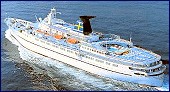 The "Ocean Monarch" cruise ship